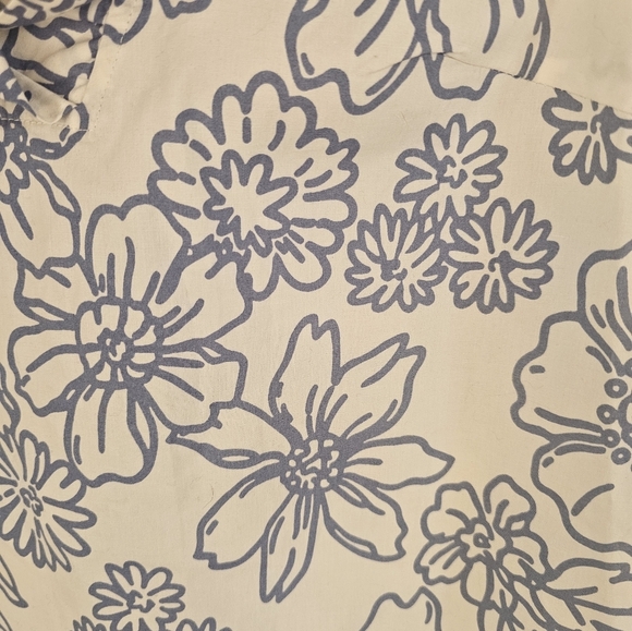 Michelle McDowell Fresh Feelings Elle Top Blue White Floral Size Small - Picture 3 of 9